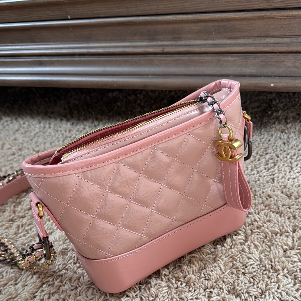 Pink Quilted leather Women's Bag